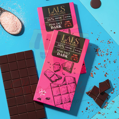 Pink Salt Dark Chocolate 2 Bars Lals