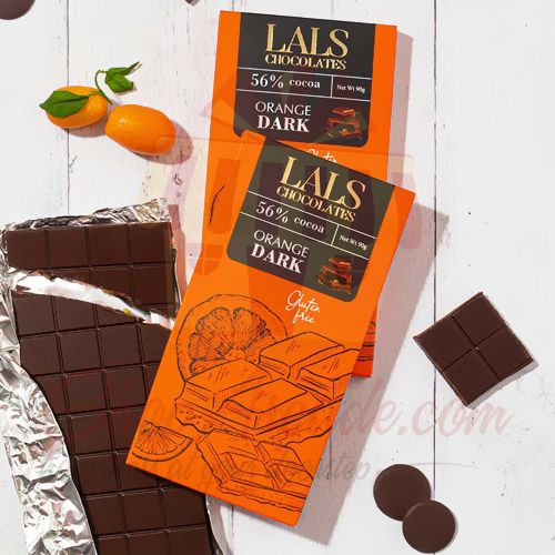 Orange Dark Chocolate 2 Bars Lals