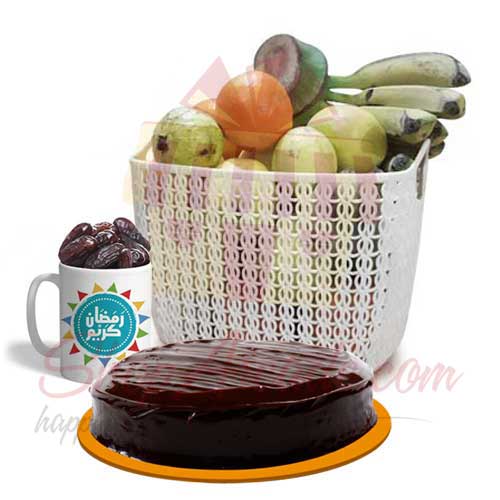 Ramadan Mug With Fruits And Cake