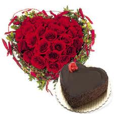 Heart Roses Heart Shape Cake