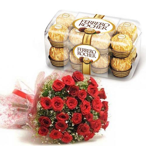 Ferrero With Rose Bunch