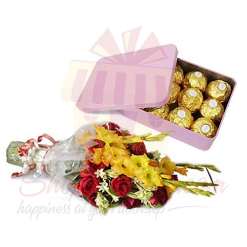 Flowers With Ferrero Tin