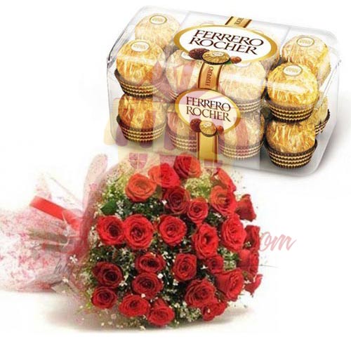 24 Red Roses Chocolates