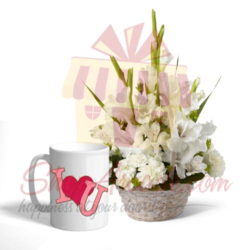 Glads Basket With Mug