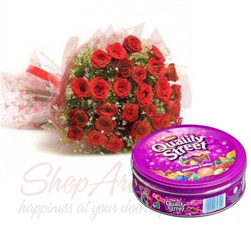 Roses With Quality Streets