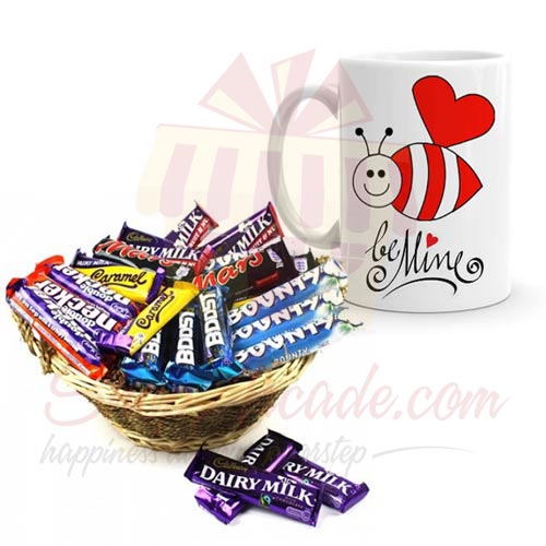 Love Mug With Choco Basket