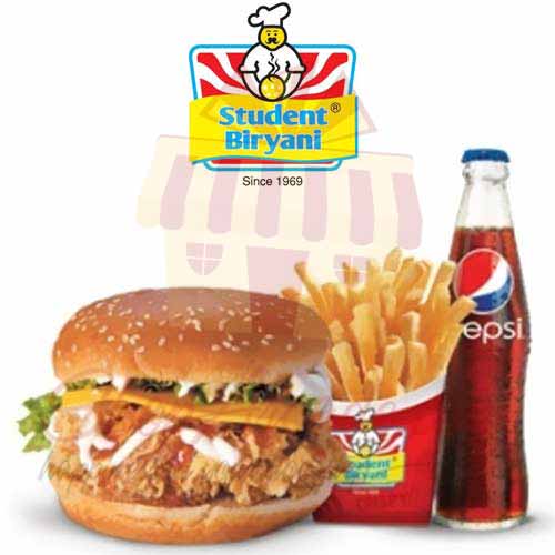 Crispy Chicken Burger - Student Biryani