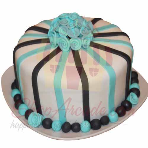 Elegant Fondant Cake 4lbs