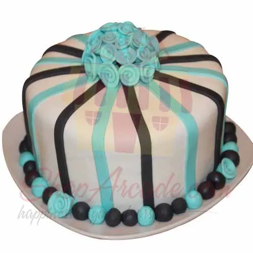 Elegant Fondant Cake 4lbs