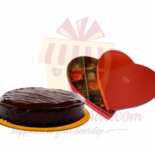 Choco Heart With Cake