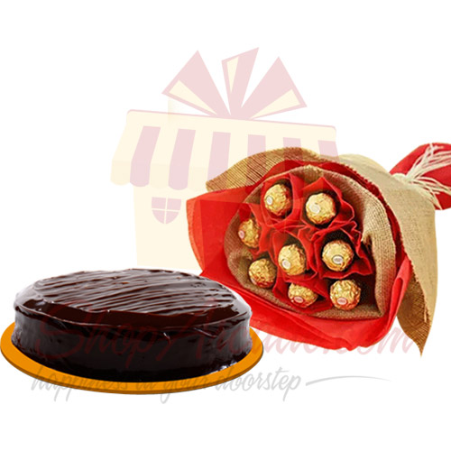Rocher Bouquet With Cake