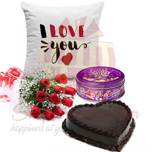 Choc Cushion Roses Cake