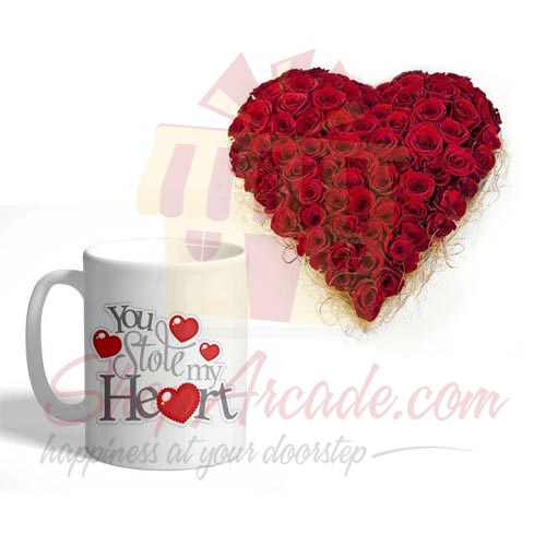 Rose Heart With Mug