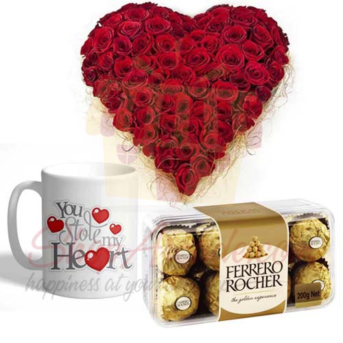 Rose Heart Mug And Rochers