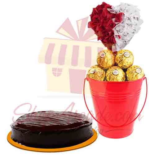 Ferrero Bucket With Cake