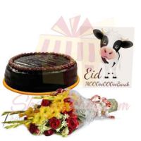 cake-flowers-and-eid-card