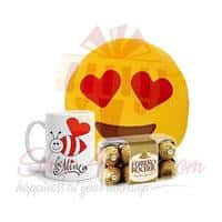 emoji-cushion,-be-mine-mug-and-ferrero