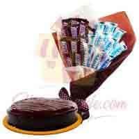 choc-bouquet-with-cake