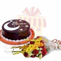 eid-mubarak-cake-with-flowers