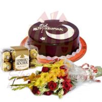 eid-cake-with-ferrero-and-flowers