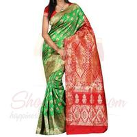 green-banarsi-saree