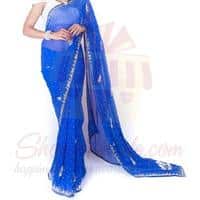 royal-blue-saree