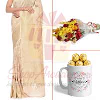 saree-chocolate-mug-flowers-for-her