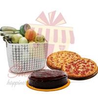 pizza-cake-and-fruits