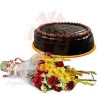 chocolate-cake-with-flowers