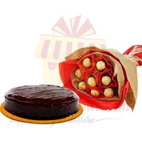 rocher-bouquet-with-cake