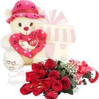 teddy-with-12-roses